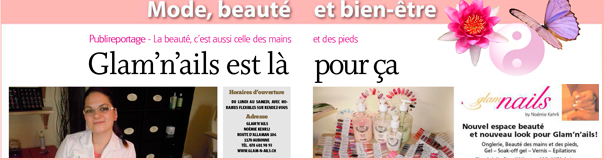 Publireportage Glam'n'ails, L'écho Rollois et Aubonnois janvier 2014